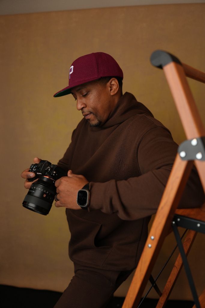 Dre The Film Guy holding his Sony FX3 camera